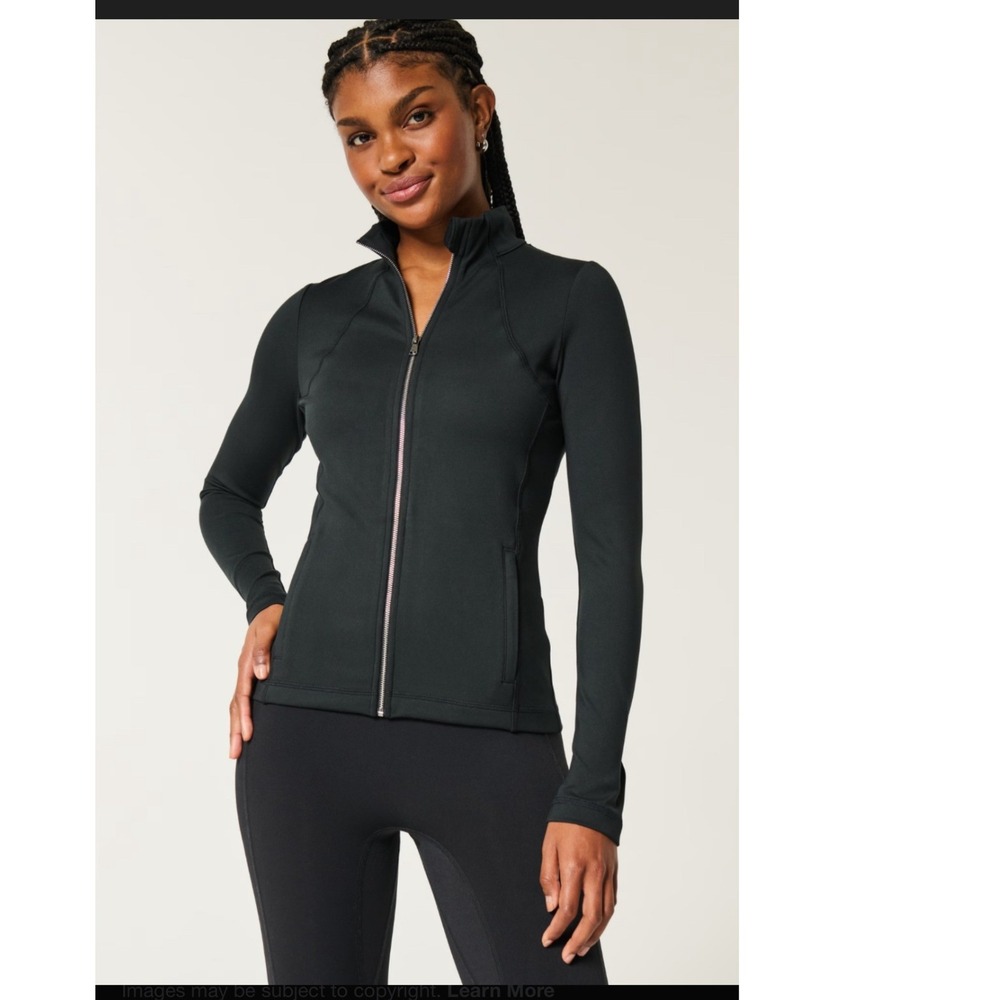 NWOT Gilly Hicks Women's Active Recharge Zip Up Jacket Black XXS